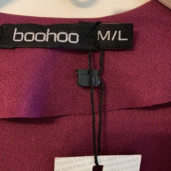 Purple ruffle sleeve kimono duster MISSING BELT - Picture 4 of 8
